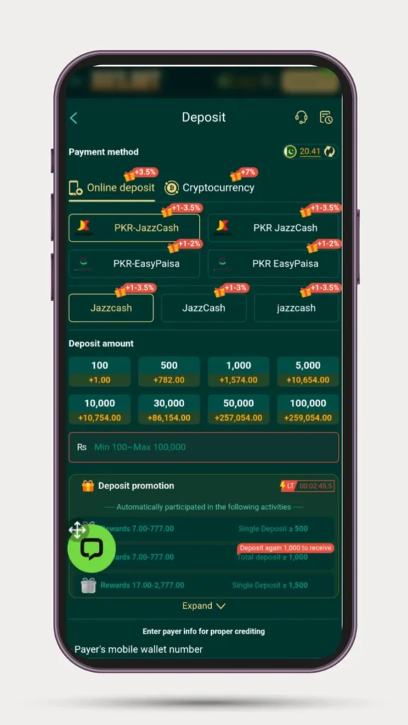 X03 Bet Game Deposit